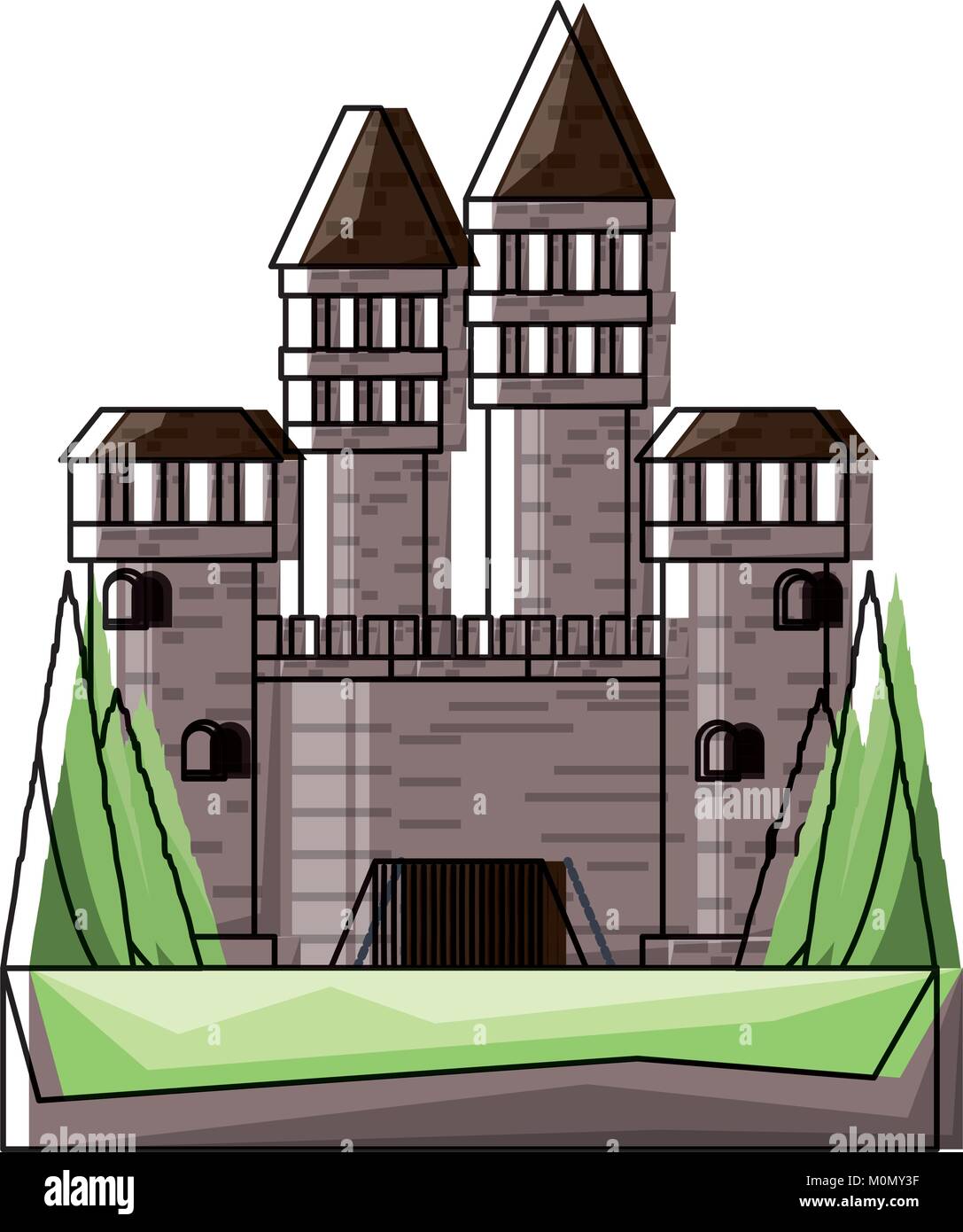 medieval castle icon image Stock Vector Image & Art - Alamy