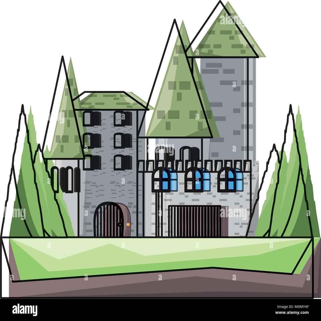 medieval castle icon image Stock Vector Image & Art - Alamy
