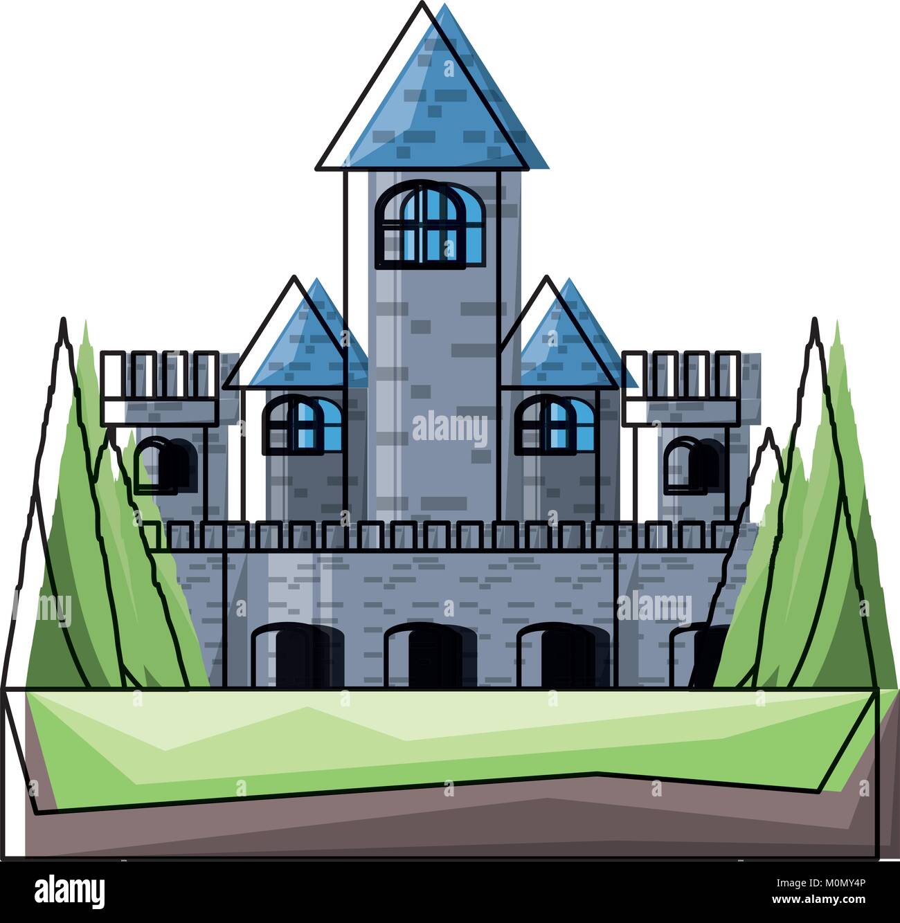 medieval castle icon image Stock Vector Image & Art - Alamy