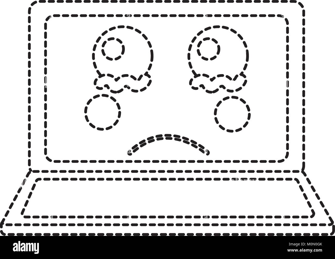 sad laptop kawaii icon image Stock Vector Image & Art - Alamy