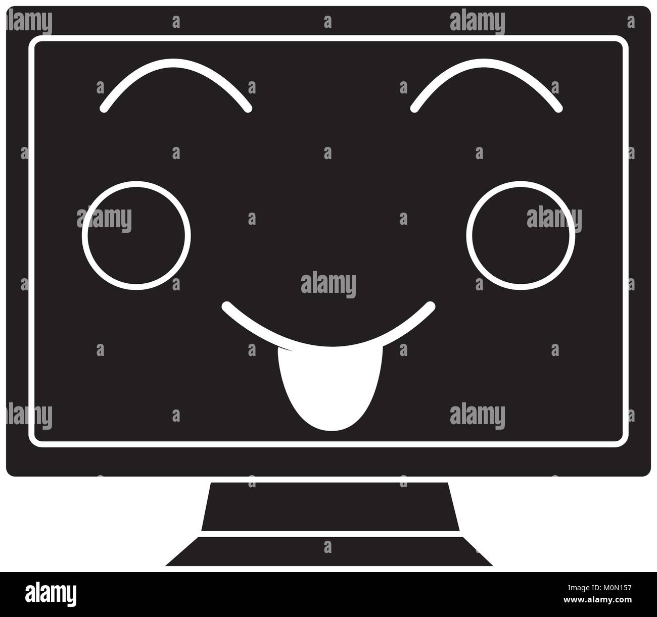 kawaii cute funny screen monitor Stock Vector Image & Art - Alamy