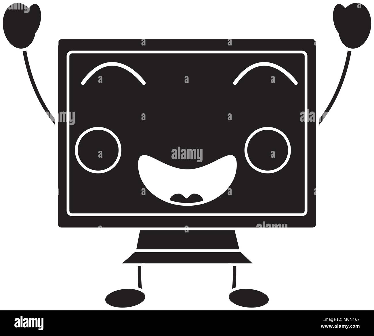 kawaii cute funny screen monitor Stock Vector Image & Art - Alamy