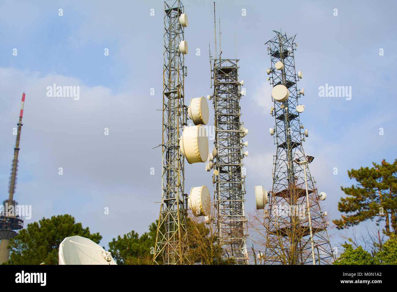 gsmart mobile telephone, radio, network, antenna base station on the