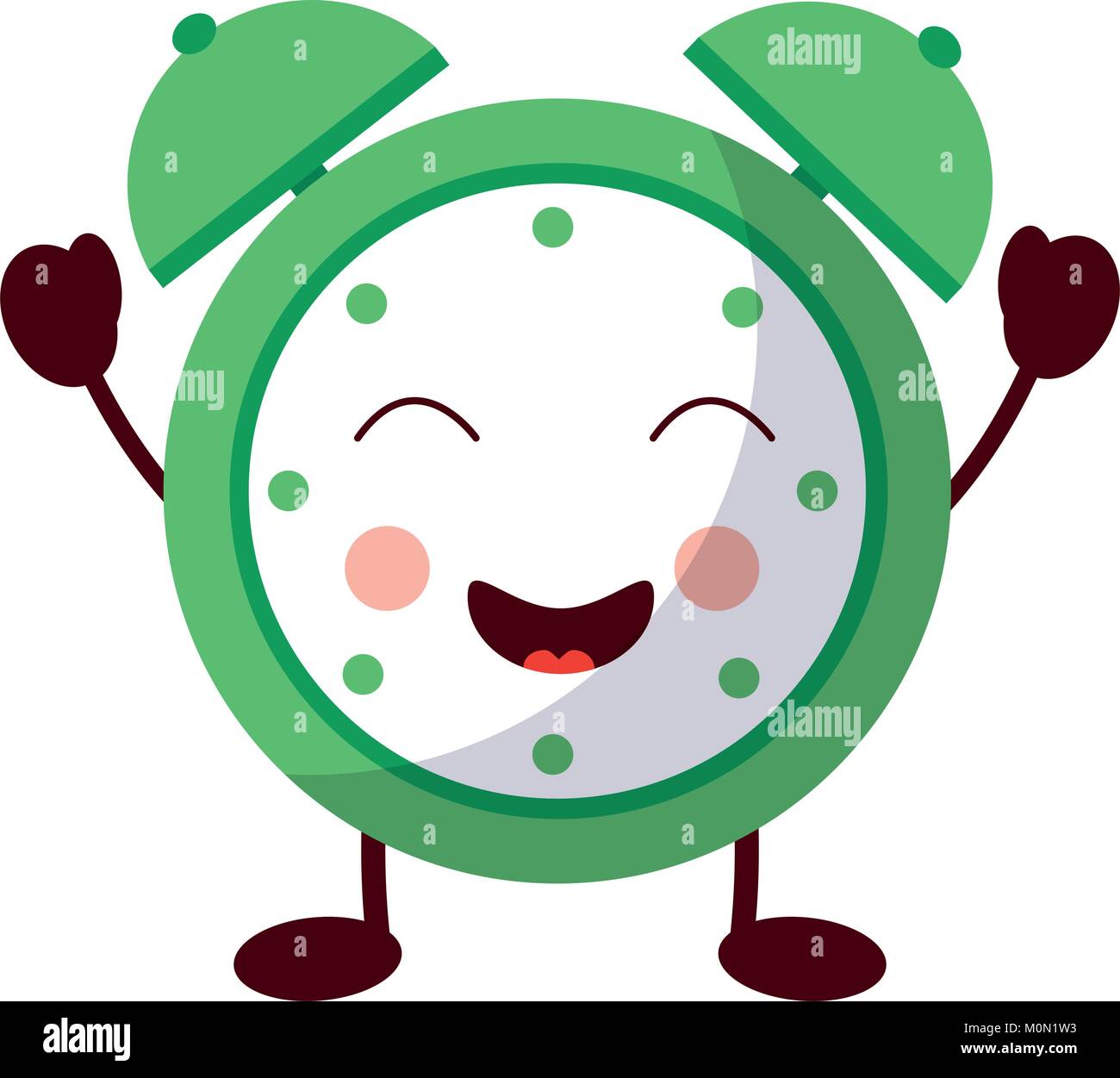 kawaii cartoon clock alarm character Stock Vector Image & Art Alamy
