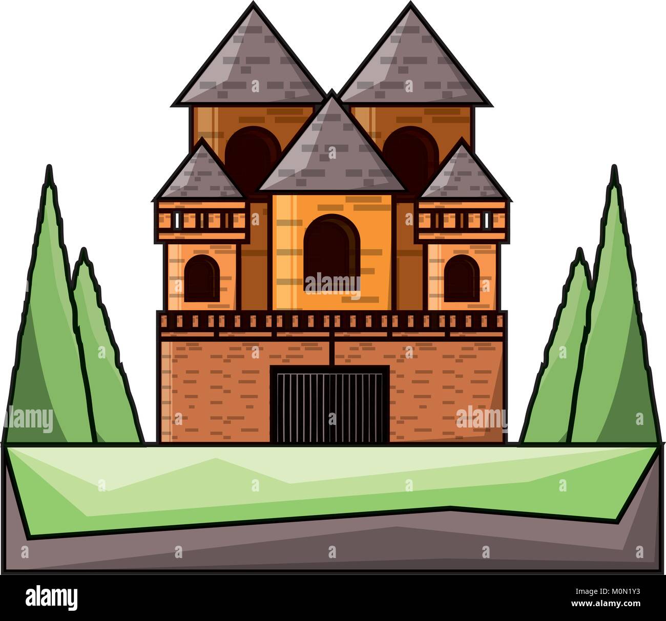 medieval castle icon image Stock Vector Image & Art - Alamy