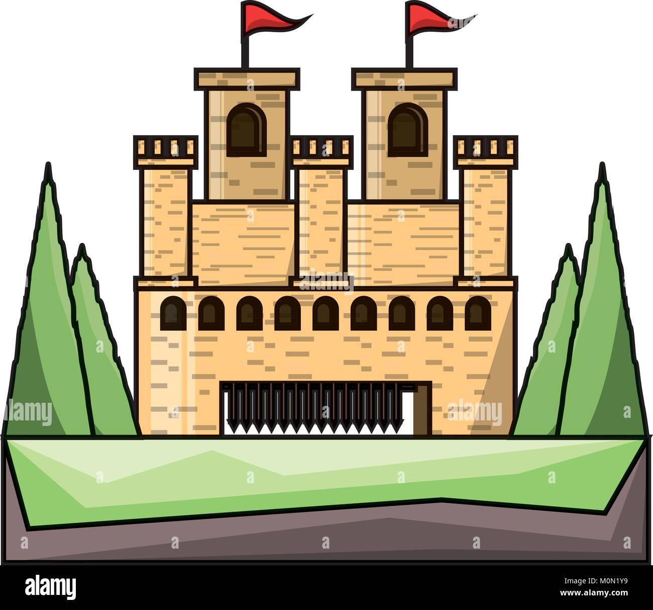medieval castle icon image Stock Vector Image & Art - Alamy