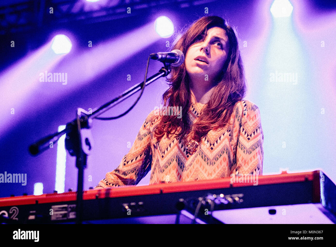 The American singer, musician and composer Julia Holter performs a live concert at the Polish music festival OFF Festival 2014. Poland, 03.08.2013. Stock Photo