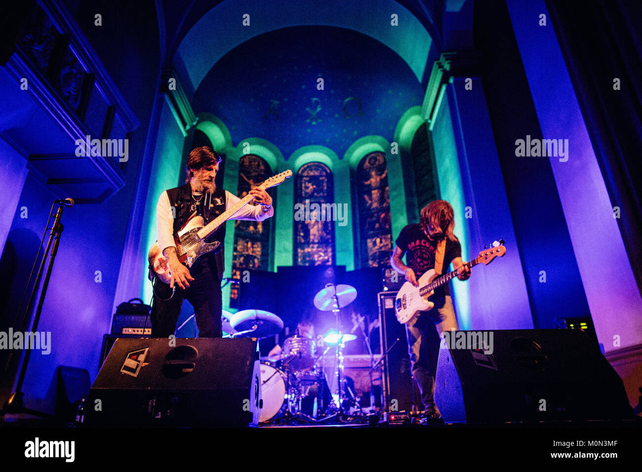 The American experimental rock band Earth performs a live concert in at  church Parafia Ewangelicko-Augsburska at the Polish music festival Off  Festival 2014 in Katowice. Poland 31/07 2014 Stock Photo - Alamy