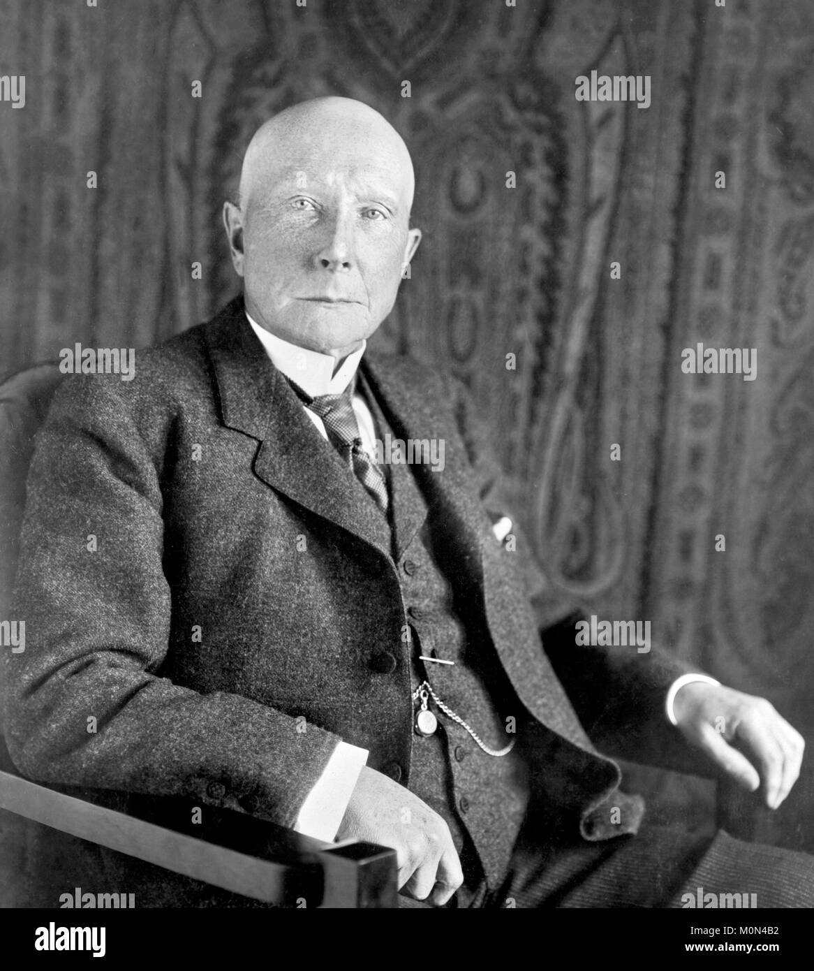 John D Rockefeller. Portrait of John Davison Rockefeller Sr (1839-1937), c.1909 Stock Photo