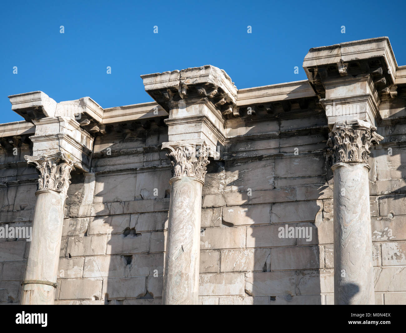 ancient greek pillars and columns in Athens Greece Stock Photo Alamy