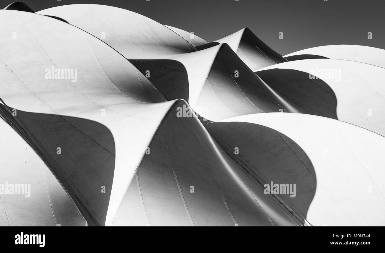 Abstract view of roof at Oriam National Sports Centre at Heriot-Watt University in Edinburgh, Scotland, United Kingdom Stock Photo