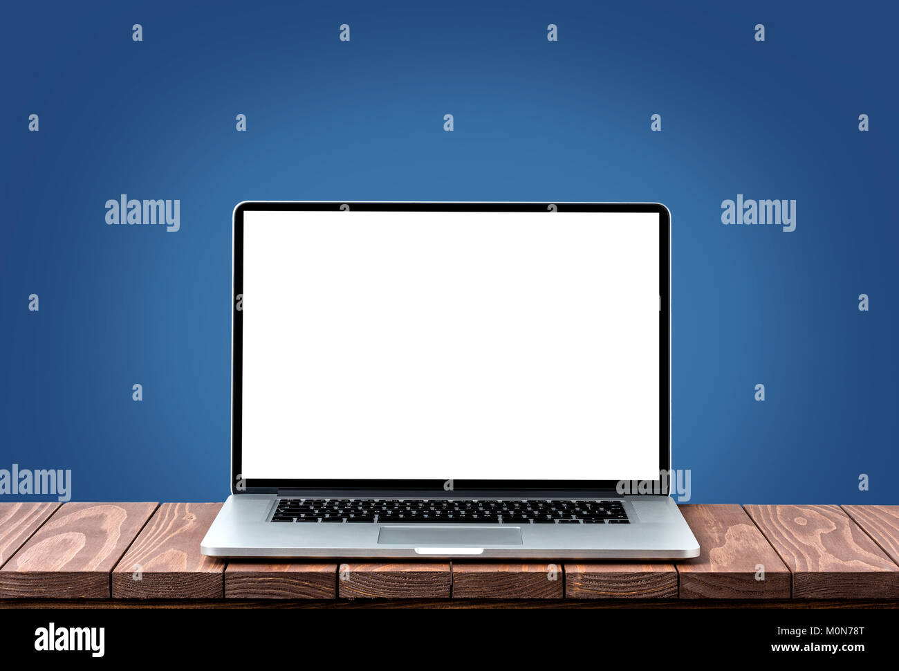 Modern laptop with empty white screen Stock Photo - Alamy