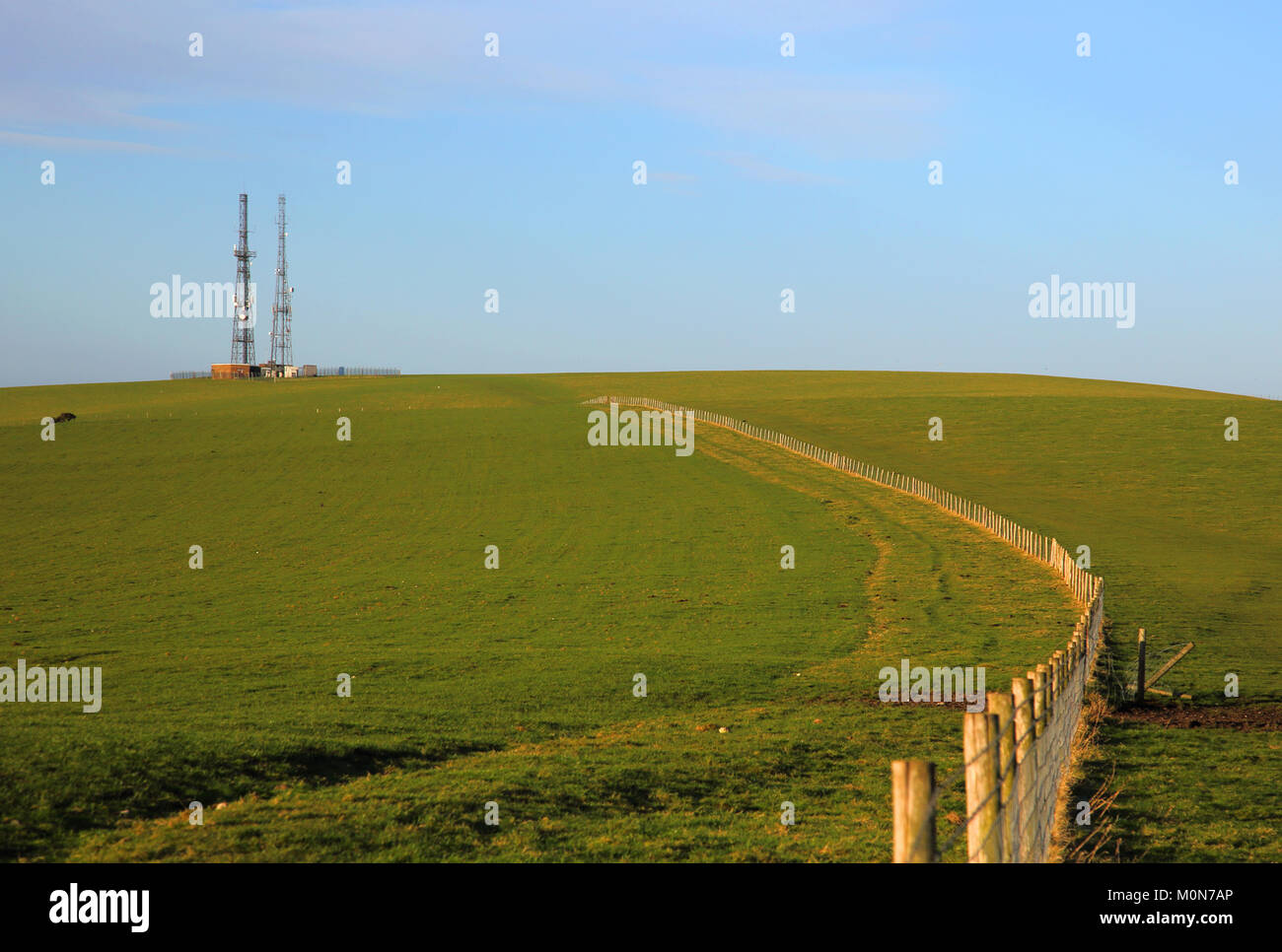 firle radio masts  in the south downs national park east sussex Stock Photo