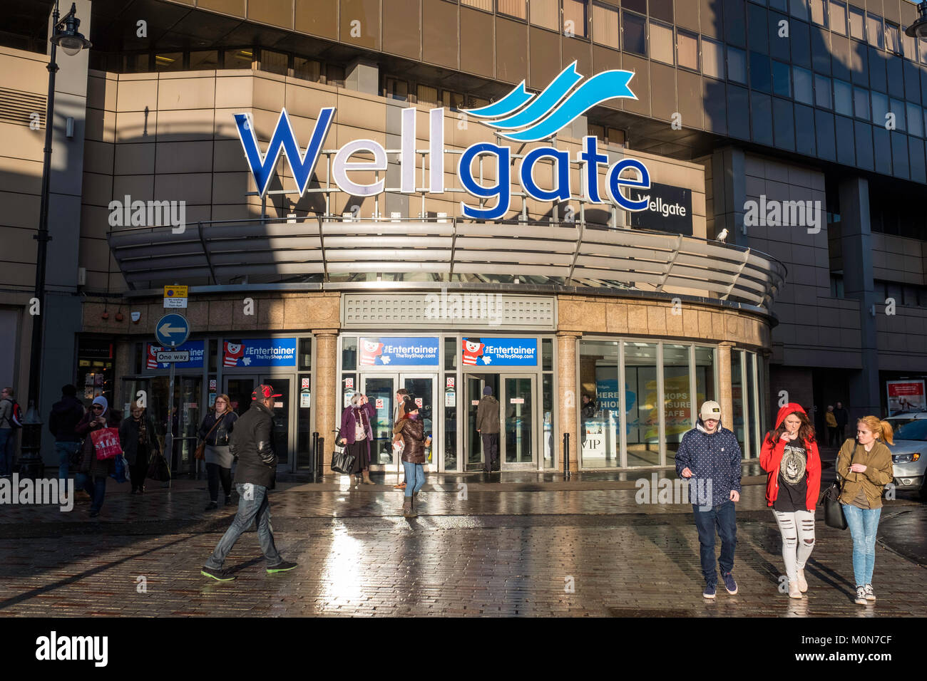 View of entrance to Wellgate shopping centre in Dundee, Scotland, United Kingdom Stock Photo