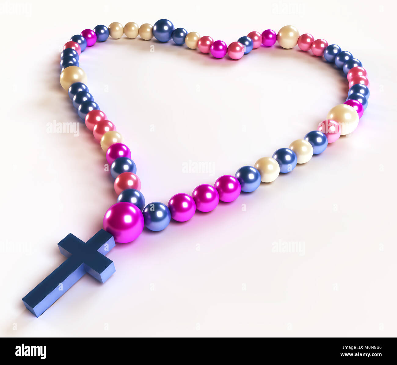 Abstract colorful rosary beads over white background Stock Photo - Alamy