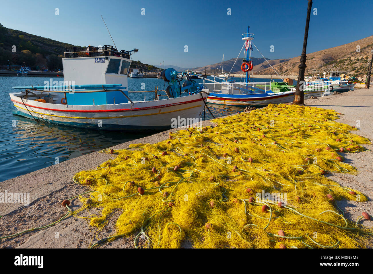 Fishing boats, Chios Island, Greece Stock Photo Alamy