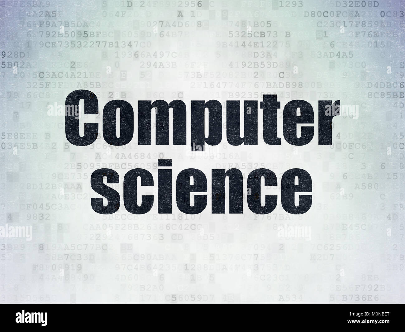 Science concept: Computer Science on Digital Data Paper background ...