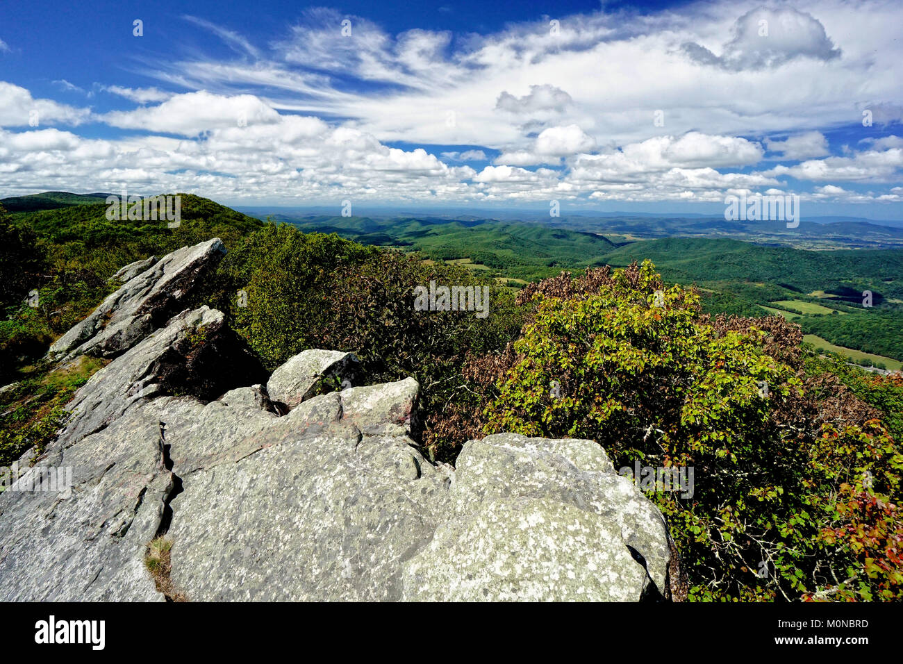 High mountain vista in West Virginia Stock Photo