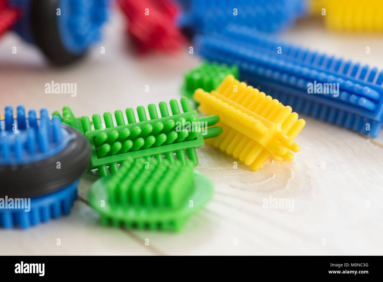 Stickle Bricks A still life of a children's plastic construction toy