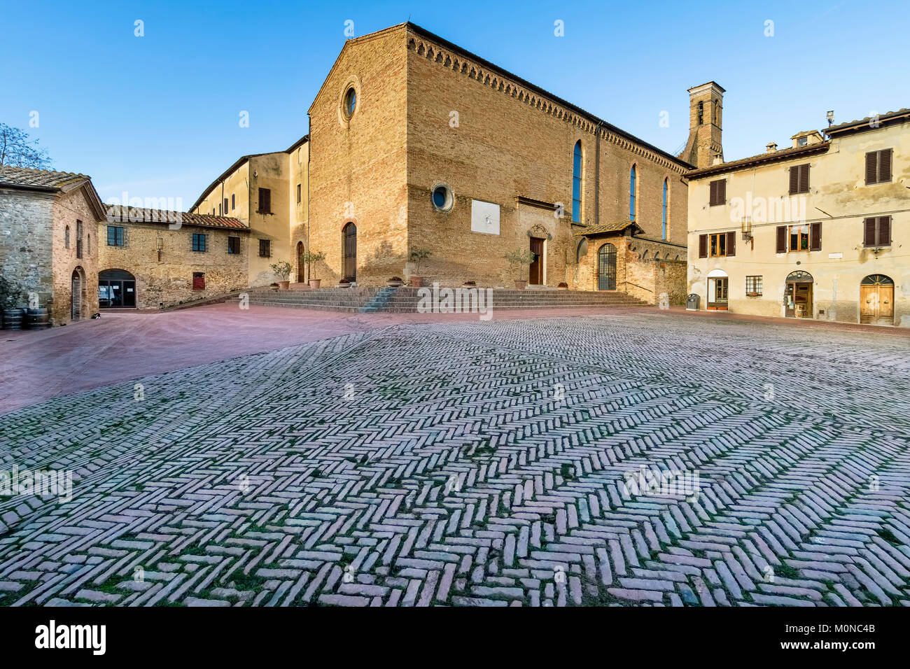 Sant'Agostino's church in San Gimignano, Siena, Tuscany, Italy Stock Photo