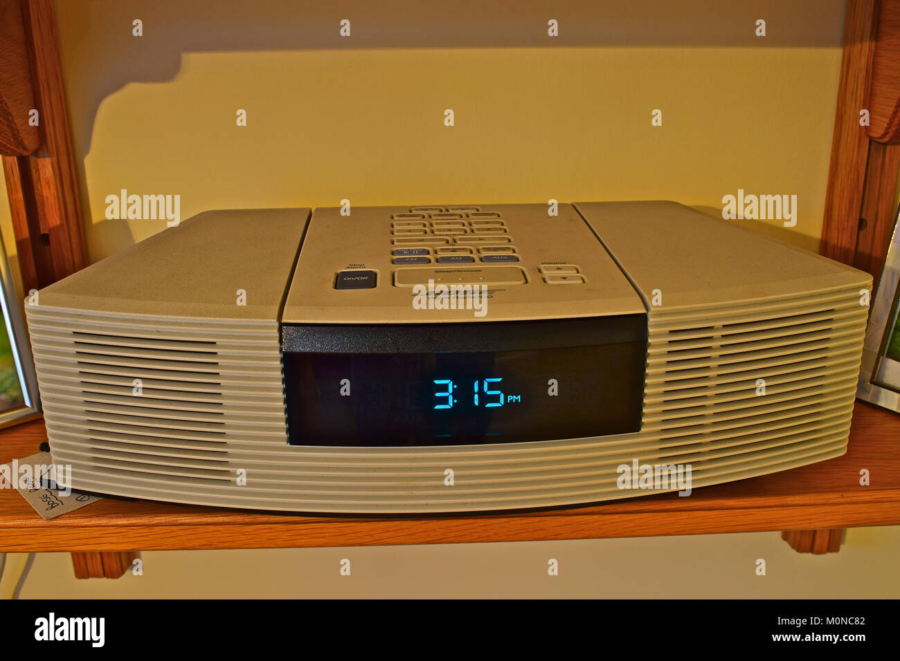 Iconic Bose radio dating back to 2002. It features clock/ radio and CD player combined together in a small compact unit but with a very big sound! Stock Photo