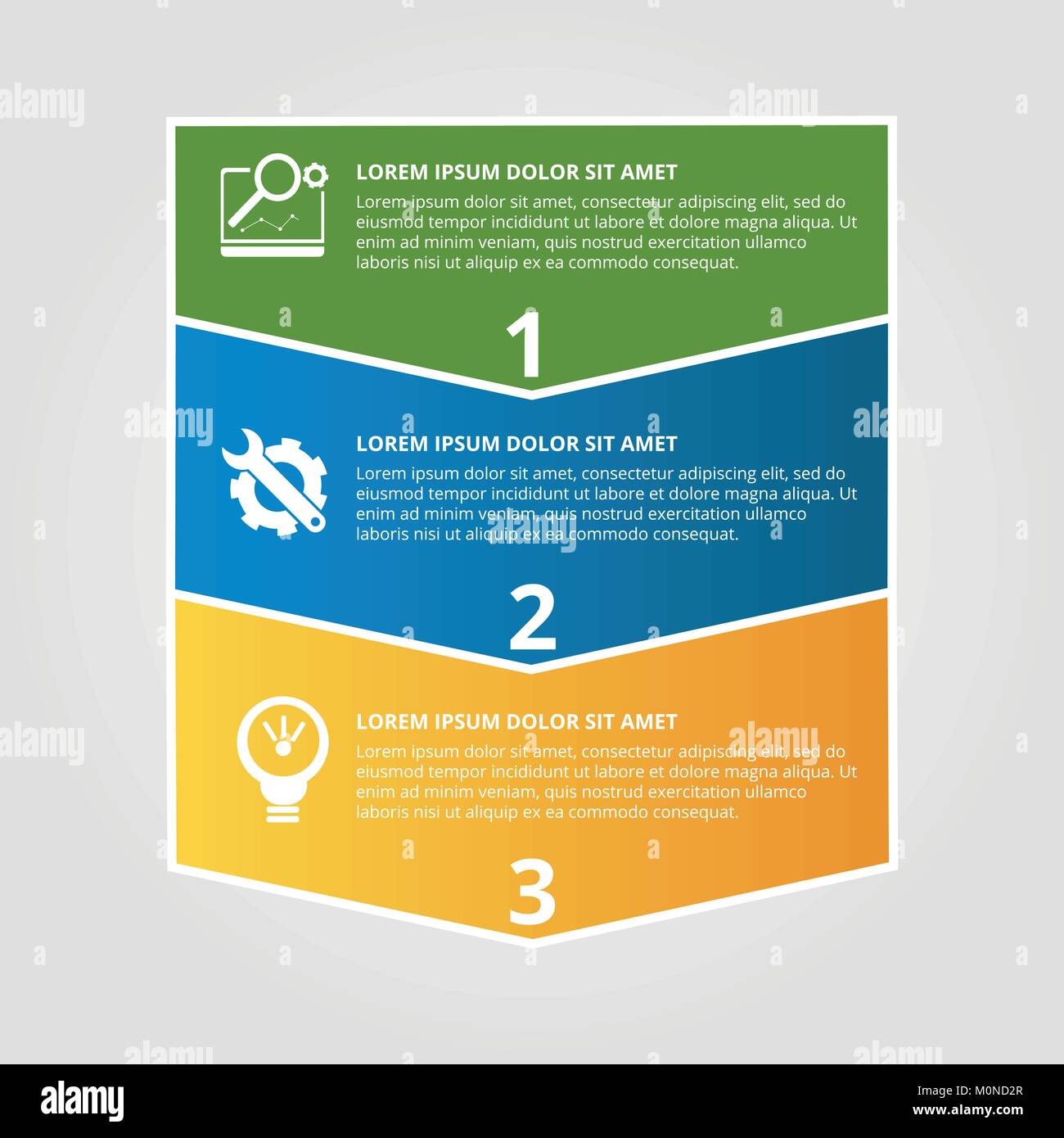Modern vector illustration. Infographic template with three elements ...