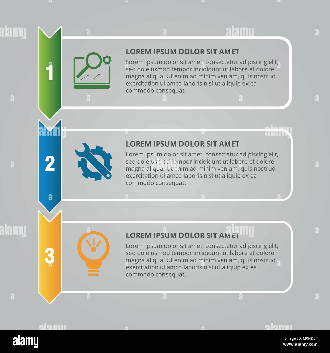 Modern vector illustration. Infographic template with three elements ...