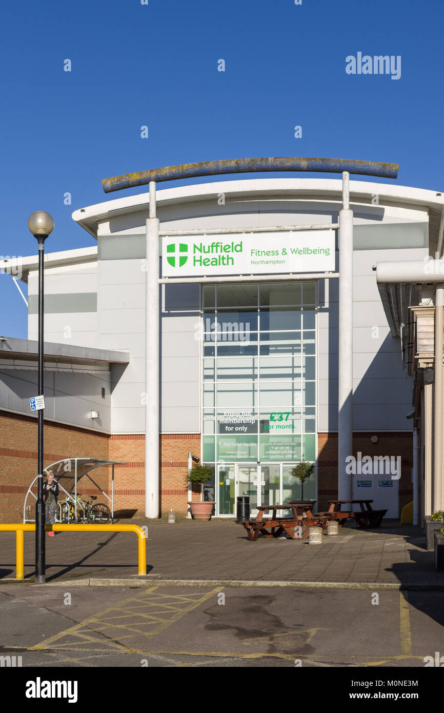 Nuffield Health Fitness and Wellbeing Centre, premises at Sixfields, Northampton, UK Stock Photo