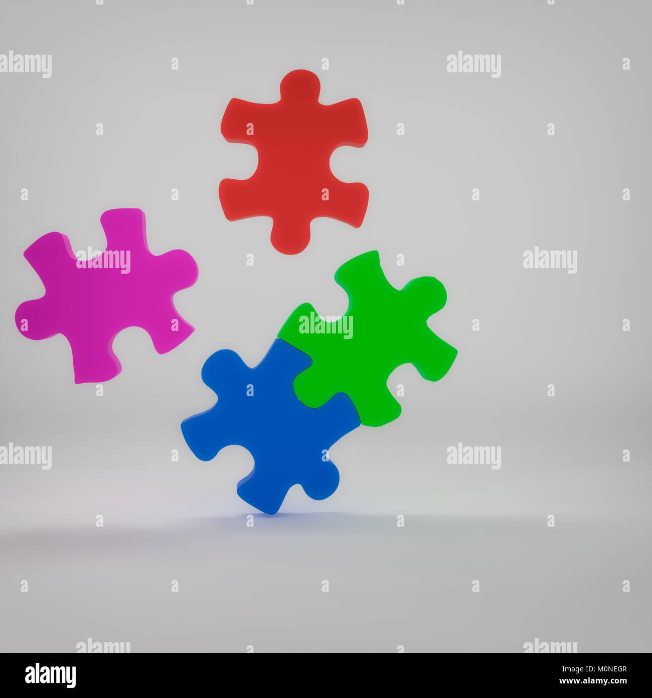 Puzzle pieces 3d rendering isolated hi-res stock photography and images ...