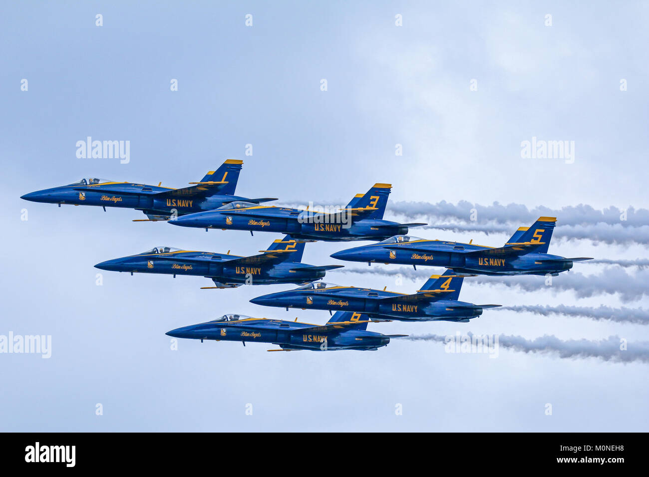 Blue Angels in Flight Stock Photo