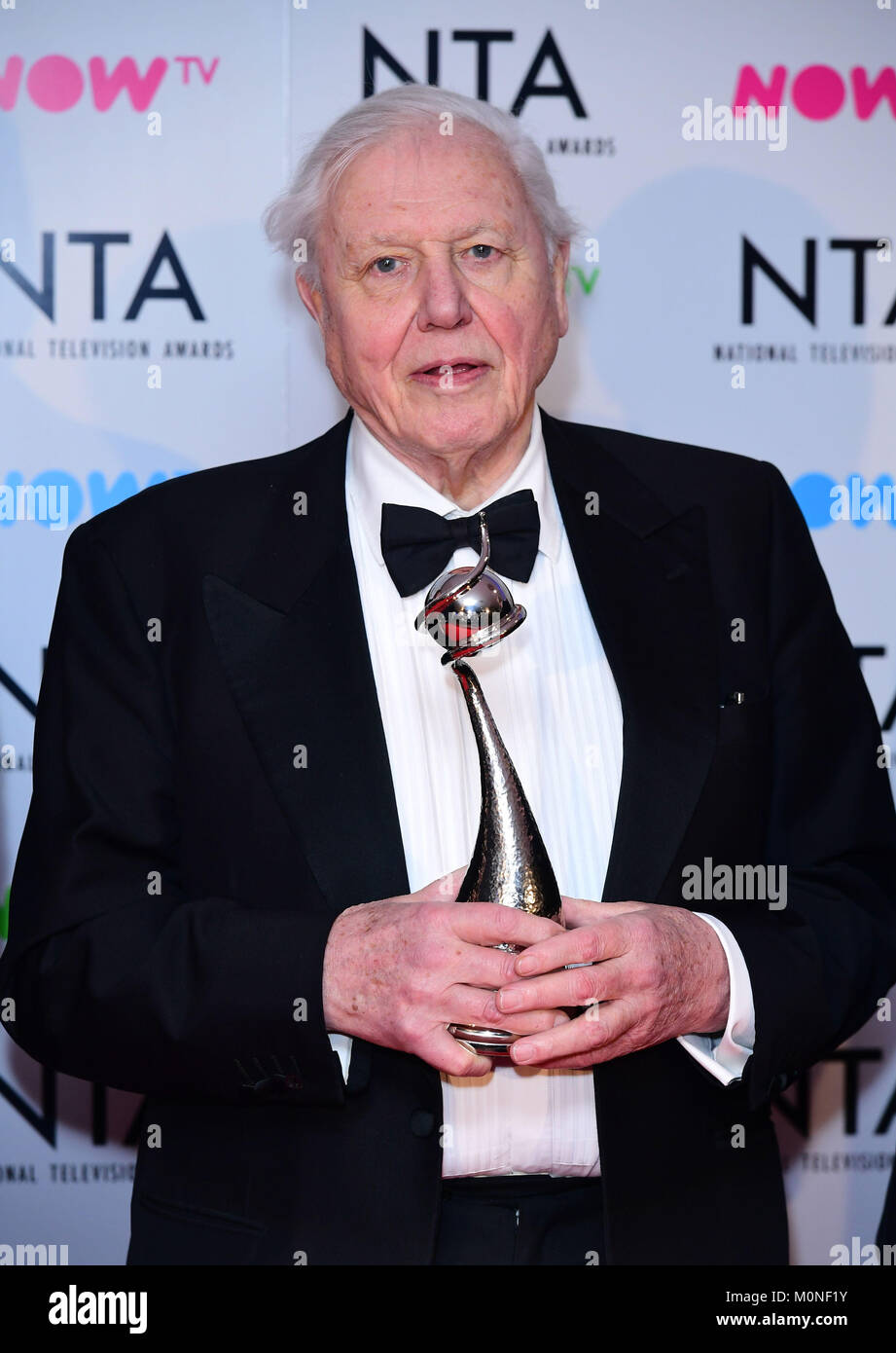 Sir David Attenborough In The Press Room With The Impact Award At The sir-david-attenborough-in-the-press-room-with-the-impact-award-at-the