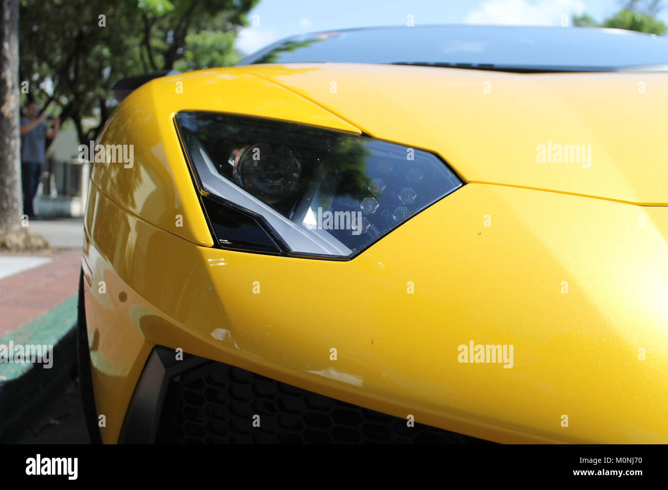 Lamborghini Aventador SV In Yellow Color Stock Photo - Alamy