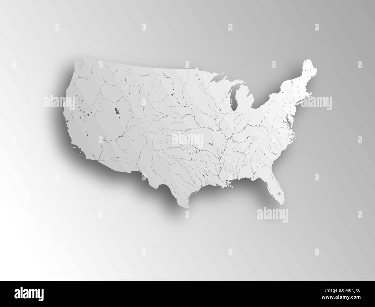 High Resolution Map Of The USA Stock Vector Image Art Alamy High Resolution Map Of The Usa M0NJXC