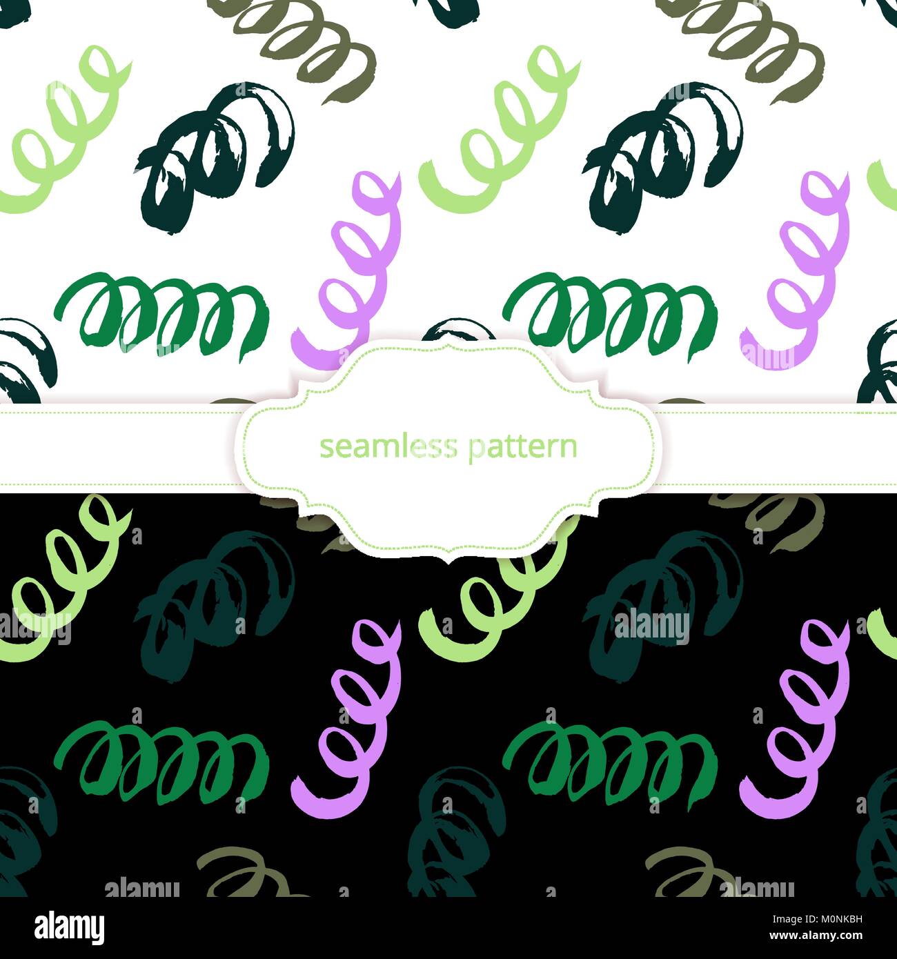 Vector seamless pattern. Abstract background with brush strokes Stock ...