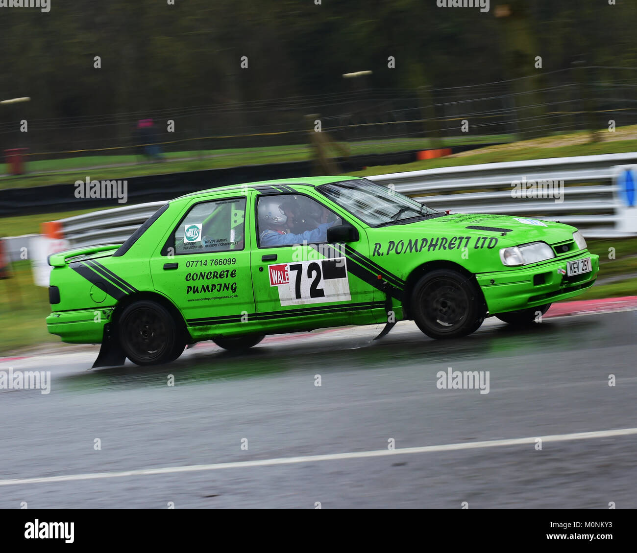 Kevin Jarvis, Robert Pomphrett, Ford Sierra RS Cosworth, MGJ Rally Stages, Chelmsford Motor Club, Brands Hatch,  Saturday, 20th January 2018, MSV, Cir Stock Photo