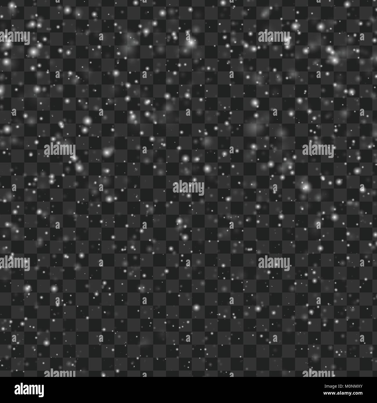 Falling snowflakes with transparent changeable background - vector ...