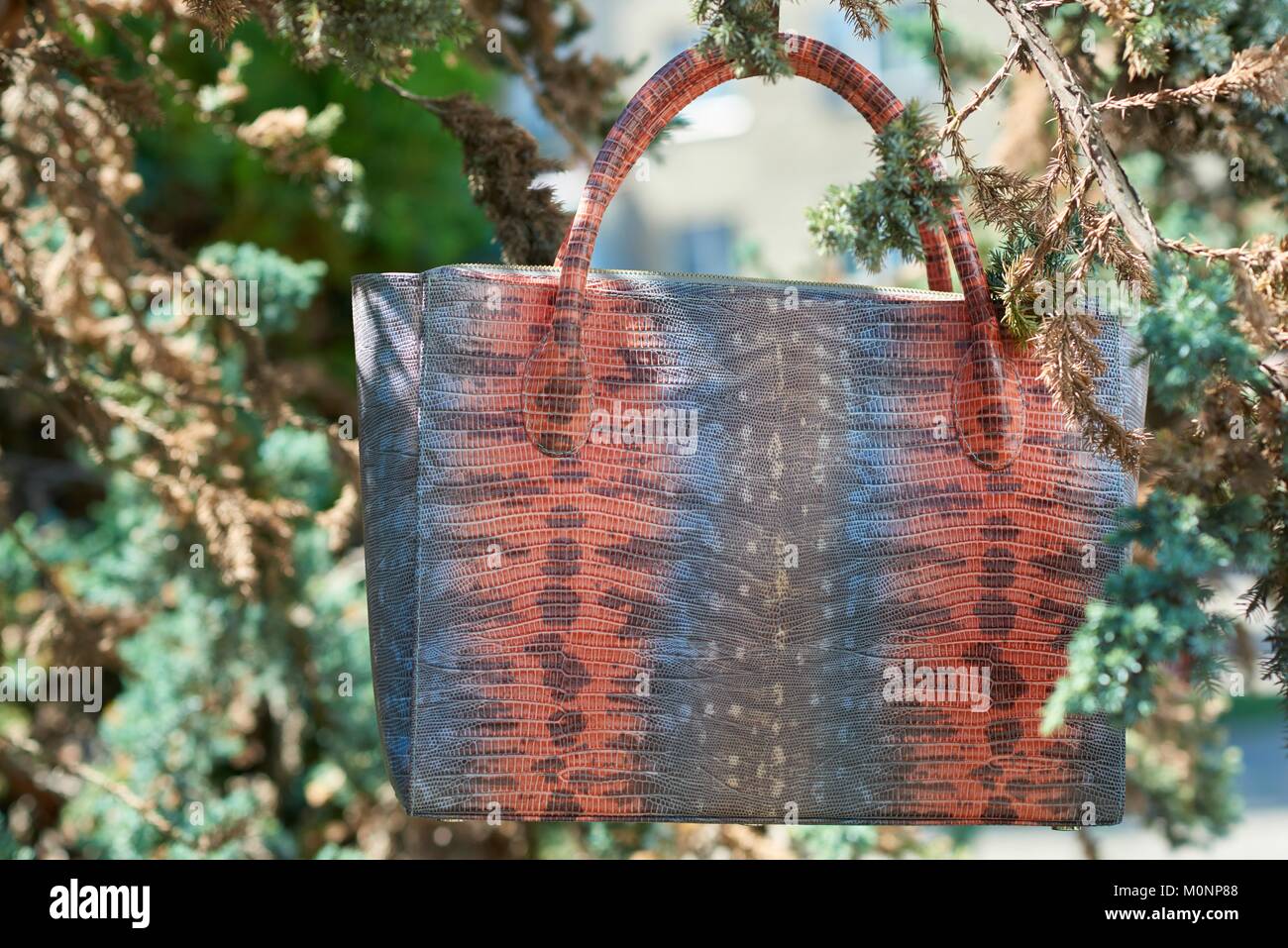 Genuine leather snakeskin print Boston bag (more colours) – Sofiq