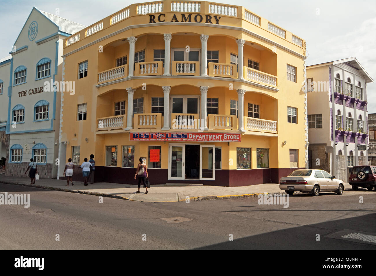 Basseterre, Cafe, St Kitts, Caribbean, West Indies, Department Store Stock Photo