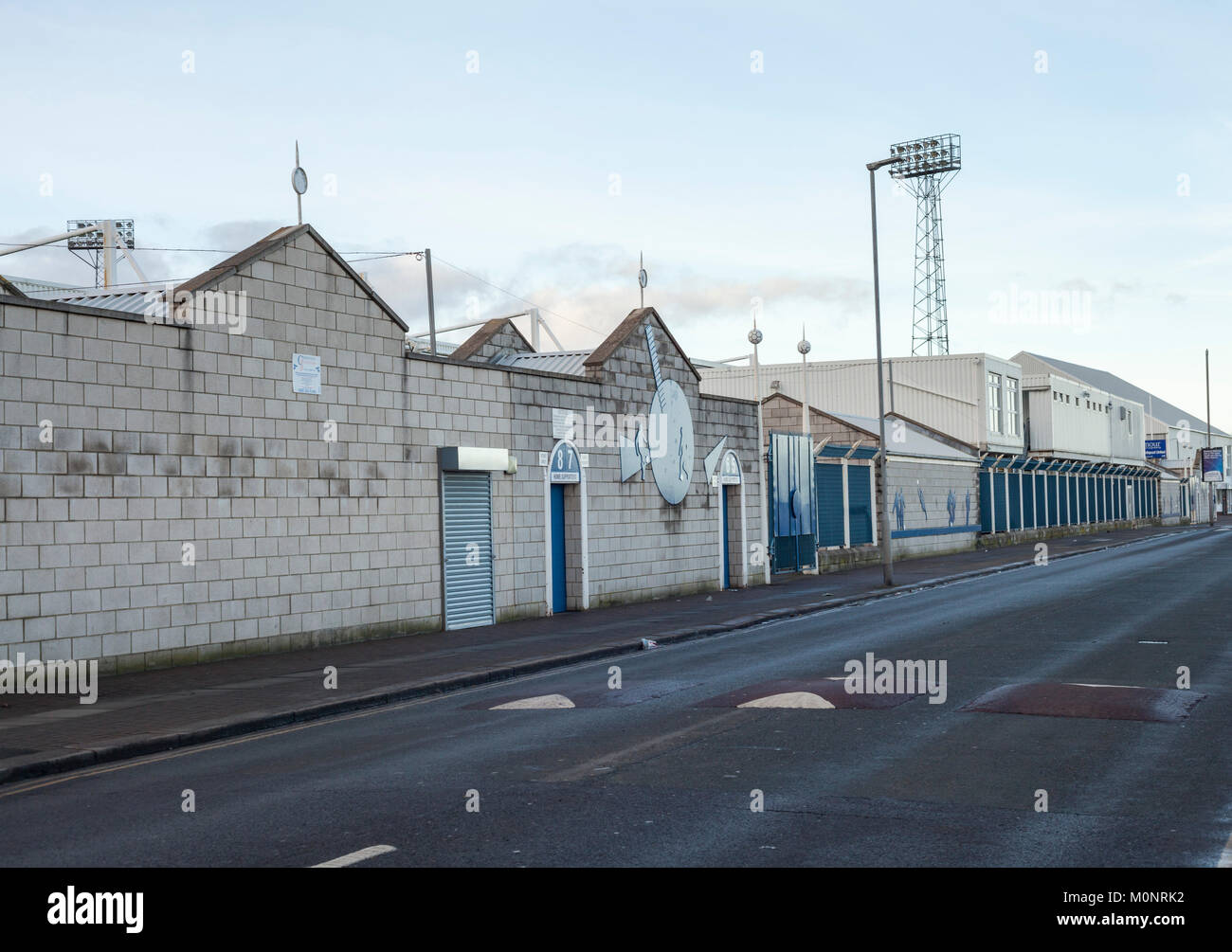 Hartlepool United Football ground today after the news of the collapse