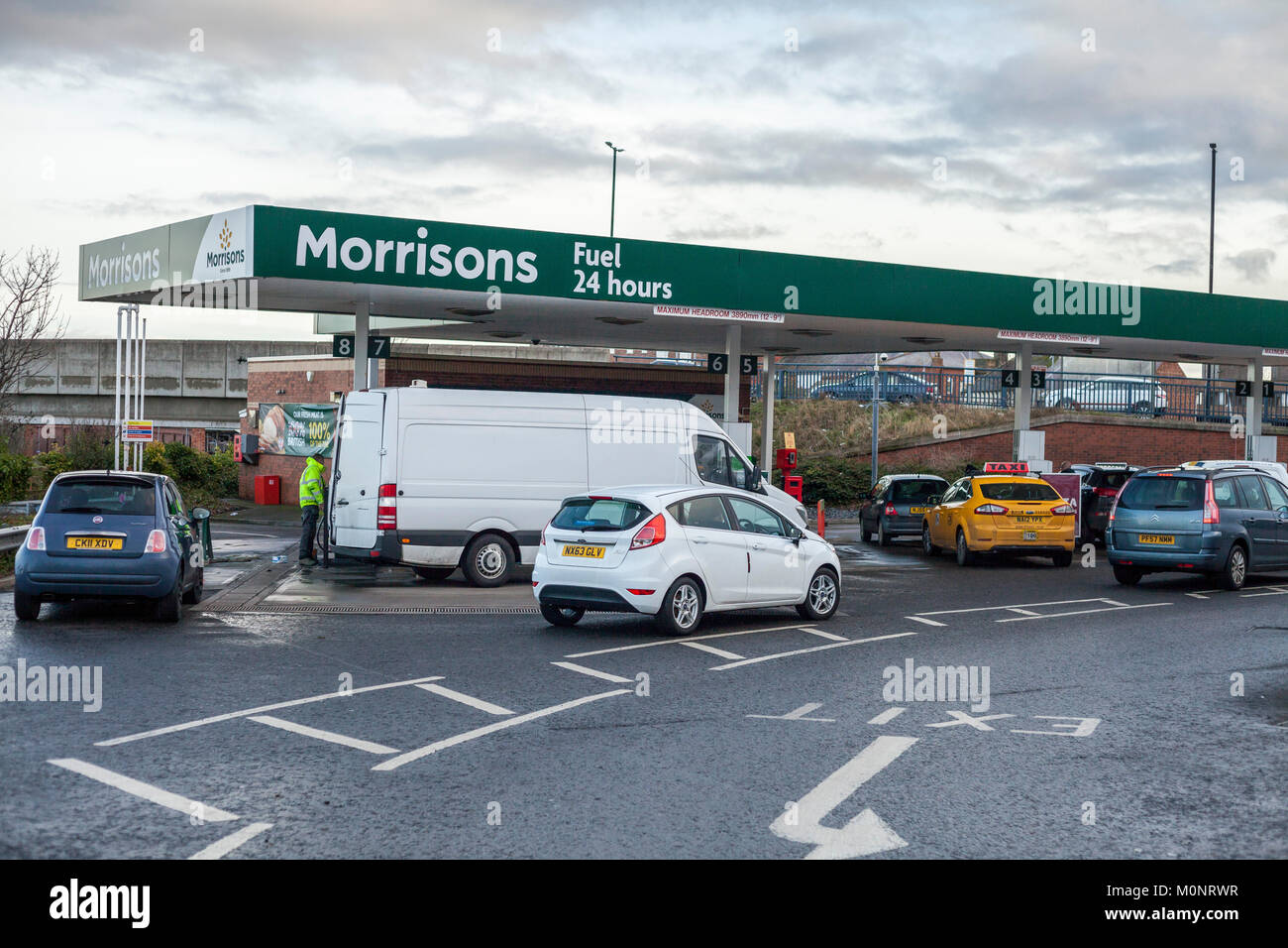 Morrisons fuel filling station at Hartlepool,England,UK Stock Photo Alamy