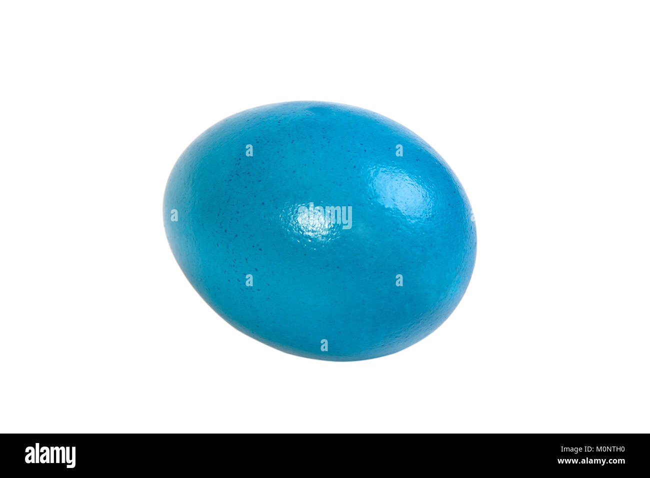 Blue easter egg isolated on white Stock Photo - Alamy
