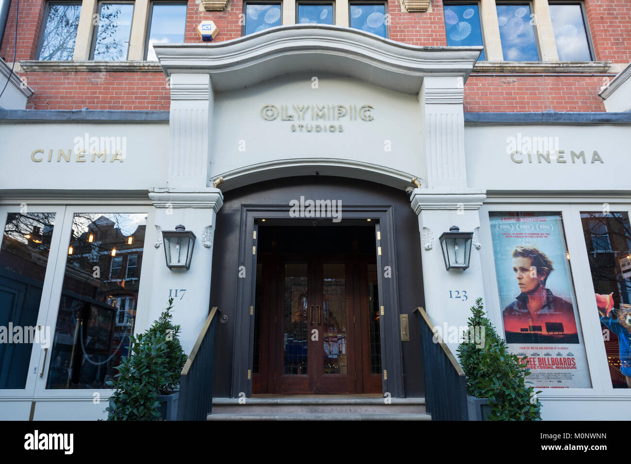 The entrance to the former Olympic Studios in Barnes, south west, London, SW13, England, UK Stock Photo