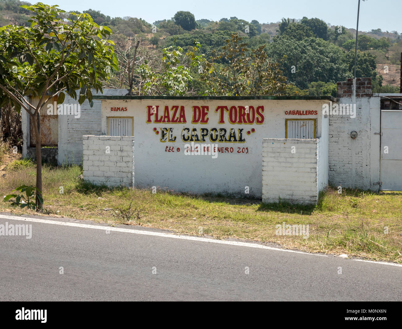 A Rural Bullfighting Ring Plaza De Toros El Jabali Comala, Colima Mexico Stock Photo