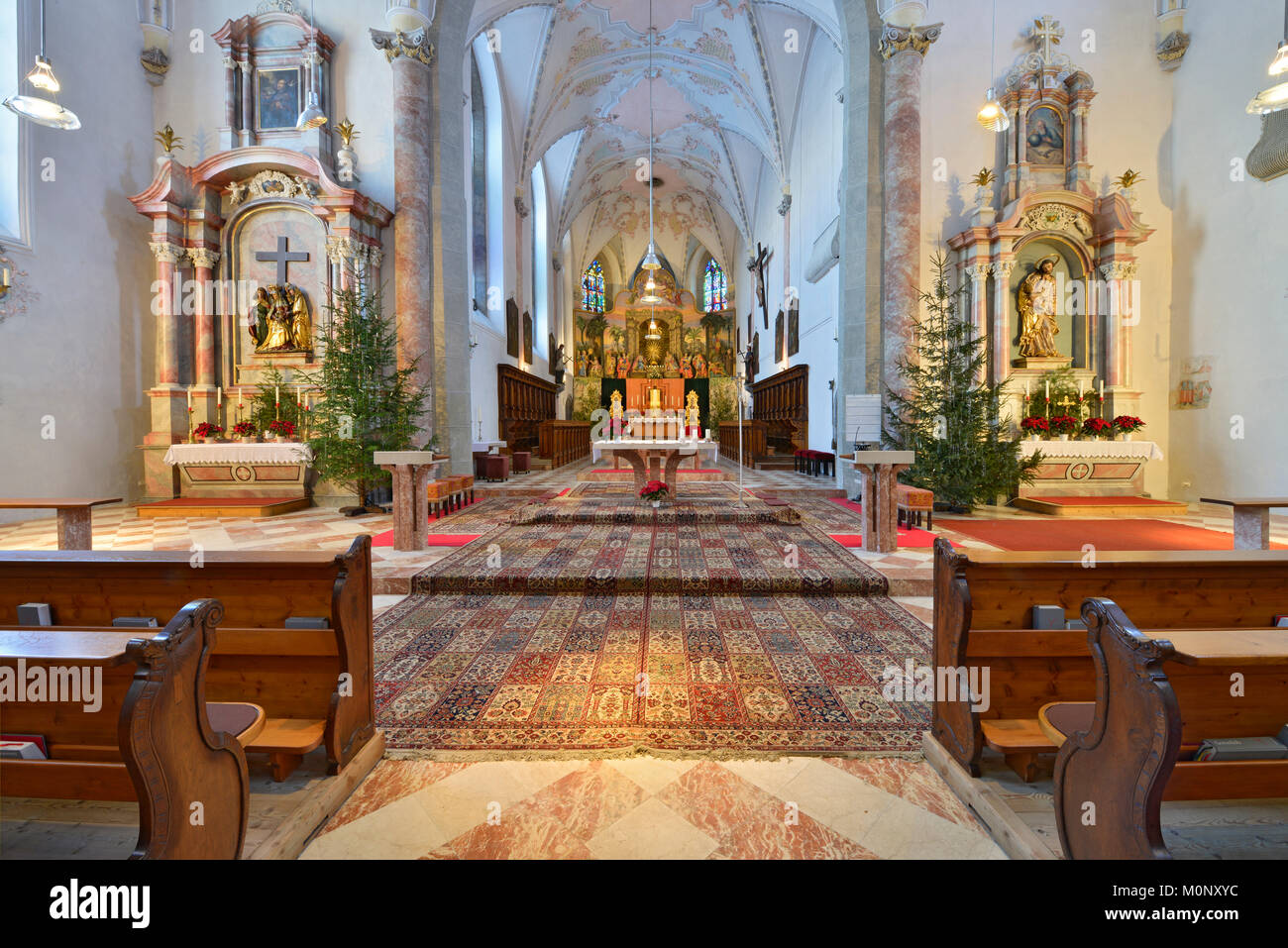 Franziskanerkloster,interior view,Schwaz,Tyrol,Austria Stock Photo