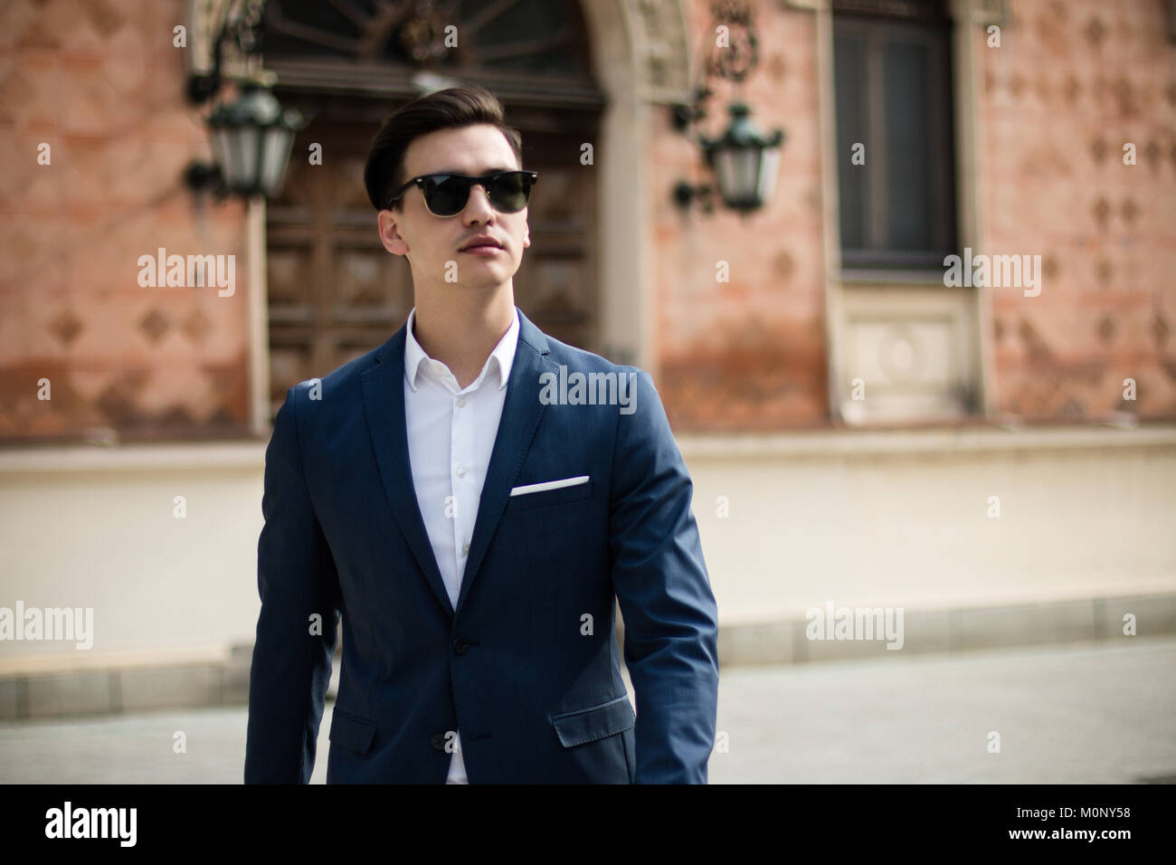 Tall white man suit hi-res stock photography and images - Alamy