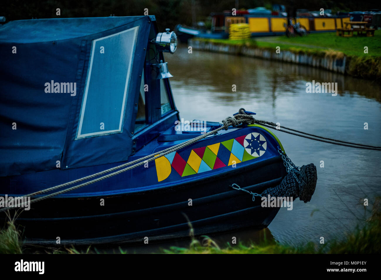 canal river in the english countryside bugbrooke, wharf, marina