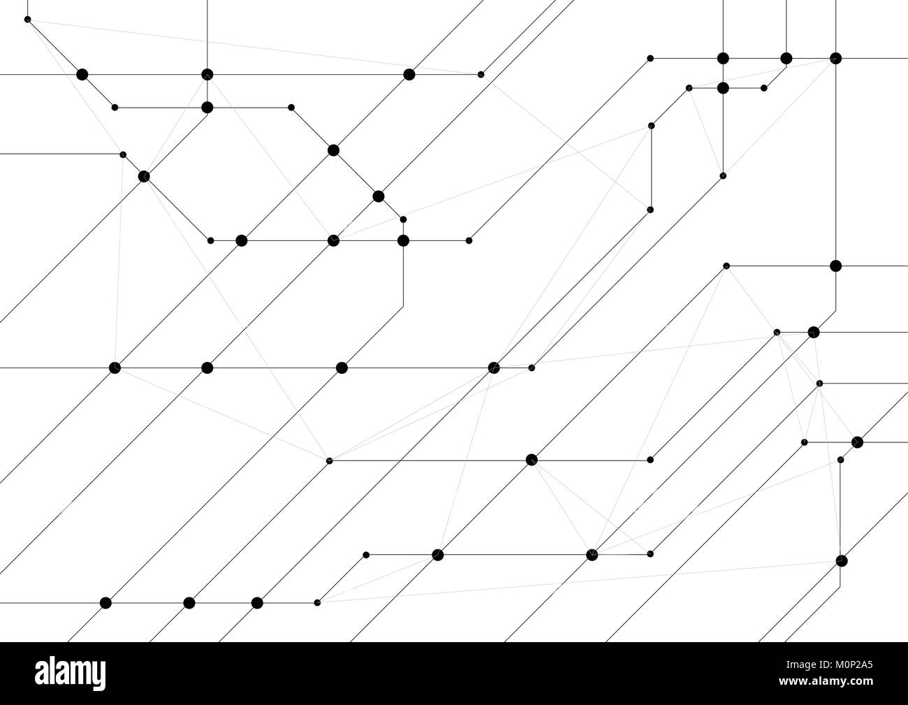 Abstract hi-tech background with circuit board chip. Grey technology vector design Stock Vector