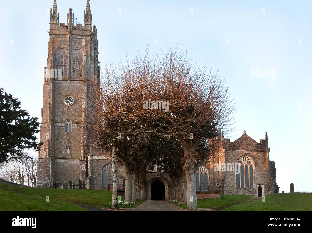Grade I listed 15th century parish church of St Hierethas, Chittlehampton, nr Umberleigh, north Devon, England Stock Photo