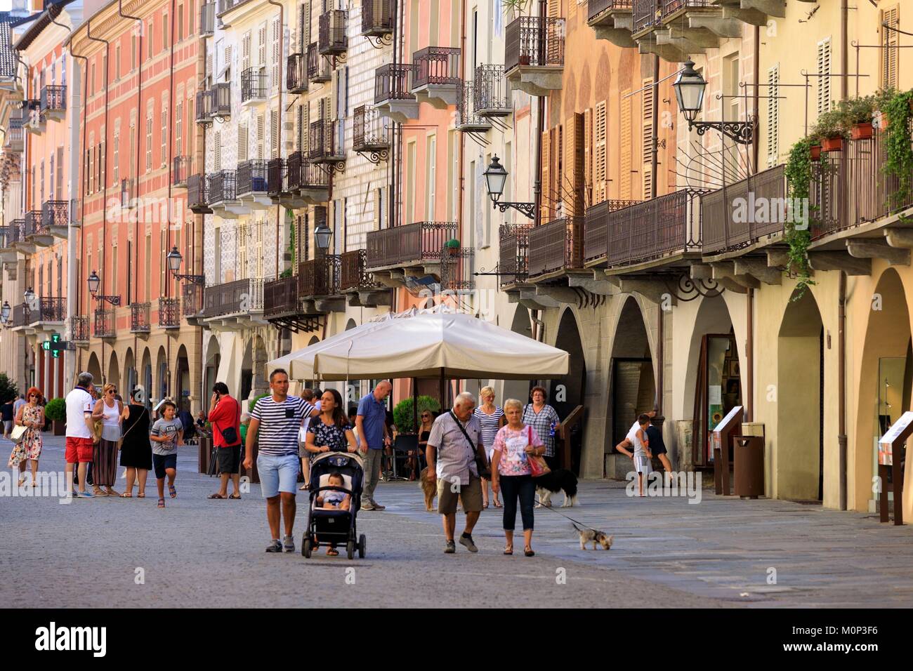 Italy,Piedmont,Cuneo Province,Cuneo,Roma street Stock Photo