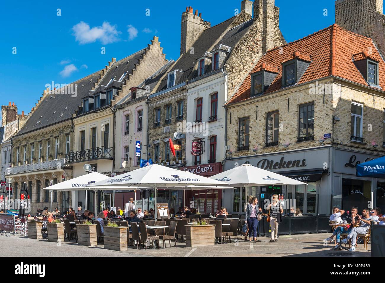 France,Pas de Calais,Saint Omer,Marechal Foch square Stock Photo Alamy